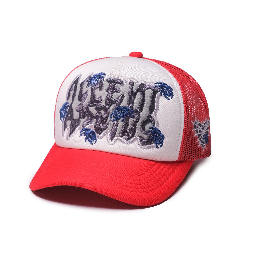 AccentAmbios Spider Red & Grey Trucker Hat