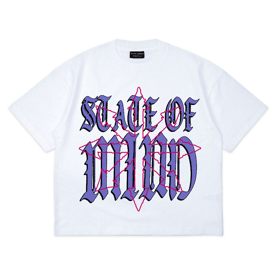 AccentAmbios Boxy Oversized Tshirt Slace Of Mind White Unisex - Cotton Combed 20s