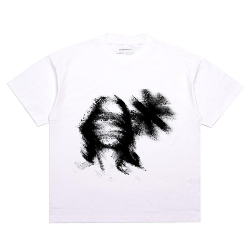 AccentAmbios Boxy Oversized T-Shirt Circle White Unisex - Cotton Combed 20s