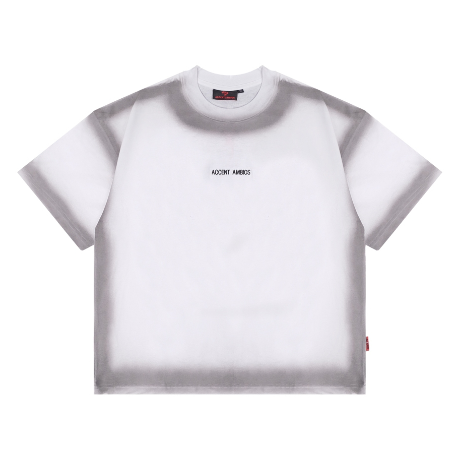 AccentAmbios 16s HeavyWeight Radial White Brushed Boxy Tshirt